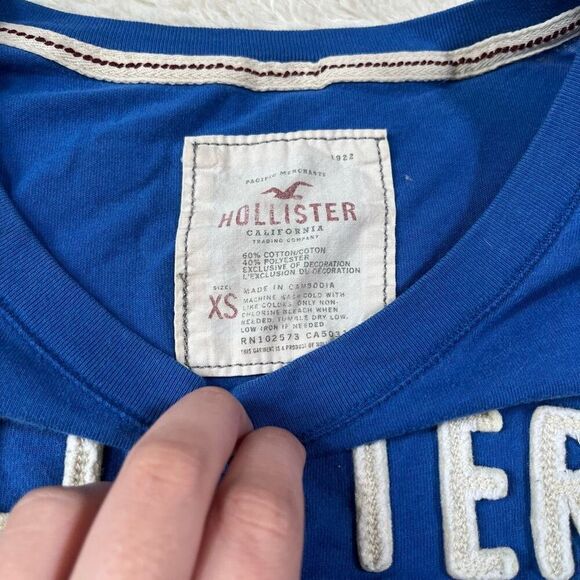 Hollister Women’s Y2K Long Sleeve Tee T Preppy Spell Out Shirt - Picture 3 of 6